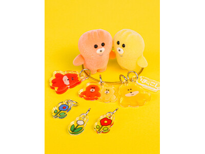 ケンエレファントのオリジナルIP『ぽっこし』の新作グッズ「ミニハンカチ」＆「選べるアクキー」が登場！