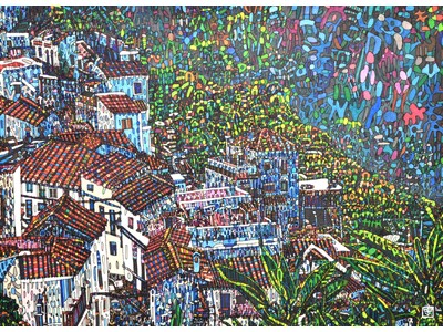 緻密な線と鮮やかな色彩で描く絵画23点を展示　パソナハートフル『アート村作品展 ―森田守 個展―』　東京・南青山にて6月16日（火）～21日（日）開催