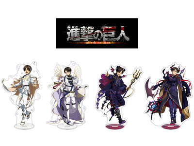 TVアニメ『進撃の巨人』より、エレンとリヴァイが天使と悪魔姿になったイラストを使用した新商品が8月1日発売！　アニメイトでは、特典「箔押しスクエアカード」がもらえるフェアも開催