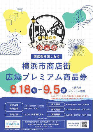 「横浜市商店街広域プレミアム商品券」抽選申込受付スタート！