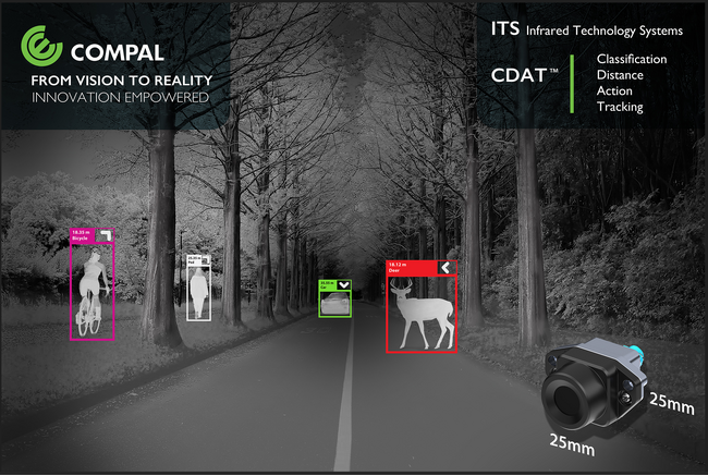 コンパル、夜間対歩行者自動緊急ブレーキ (PAEB)・米国安全基準FMVSS-127対応ソリューションを日本初公開