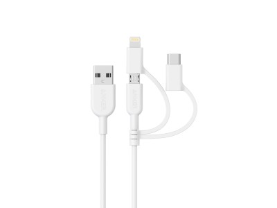 【Anker】auコラボ第4弾！Micro USB・USB-C・Lightningが一つにまとまった「Anker PowerLine II 3-in-1 ケーブル（0.9m）」を販売開始