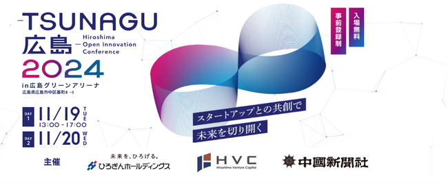 新技術とサービスの未来をつなぐマッチングイベント「TSUNAGU広島2024」11月19日(火)・20日(水)　シンカ出展