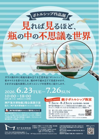 プレスリリース「神戸海洋博物館ボトルシップ作品展「見れば見るほど、瓶の中の不思議な世界」」のイメージ画像