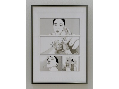 漫画家・山田千永 × MARIA BLACK｜カプセルコレクション描き下ろし漫画作品の一部を、表参道店にて展示