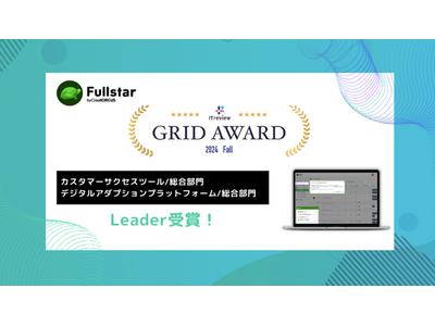 クラウドサーカスのCSMツール『Fullstar』、「ITreview Grid Award 2024 Fall」のカスタマーサクセスツール部門で最高位の「Leader」を受賞！