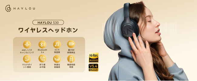 HAYLOU S30 ワイヤレスヘッドホン、Amazon にて期間限定セールを開催