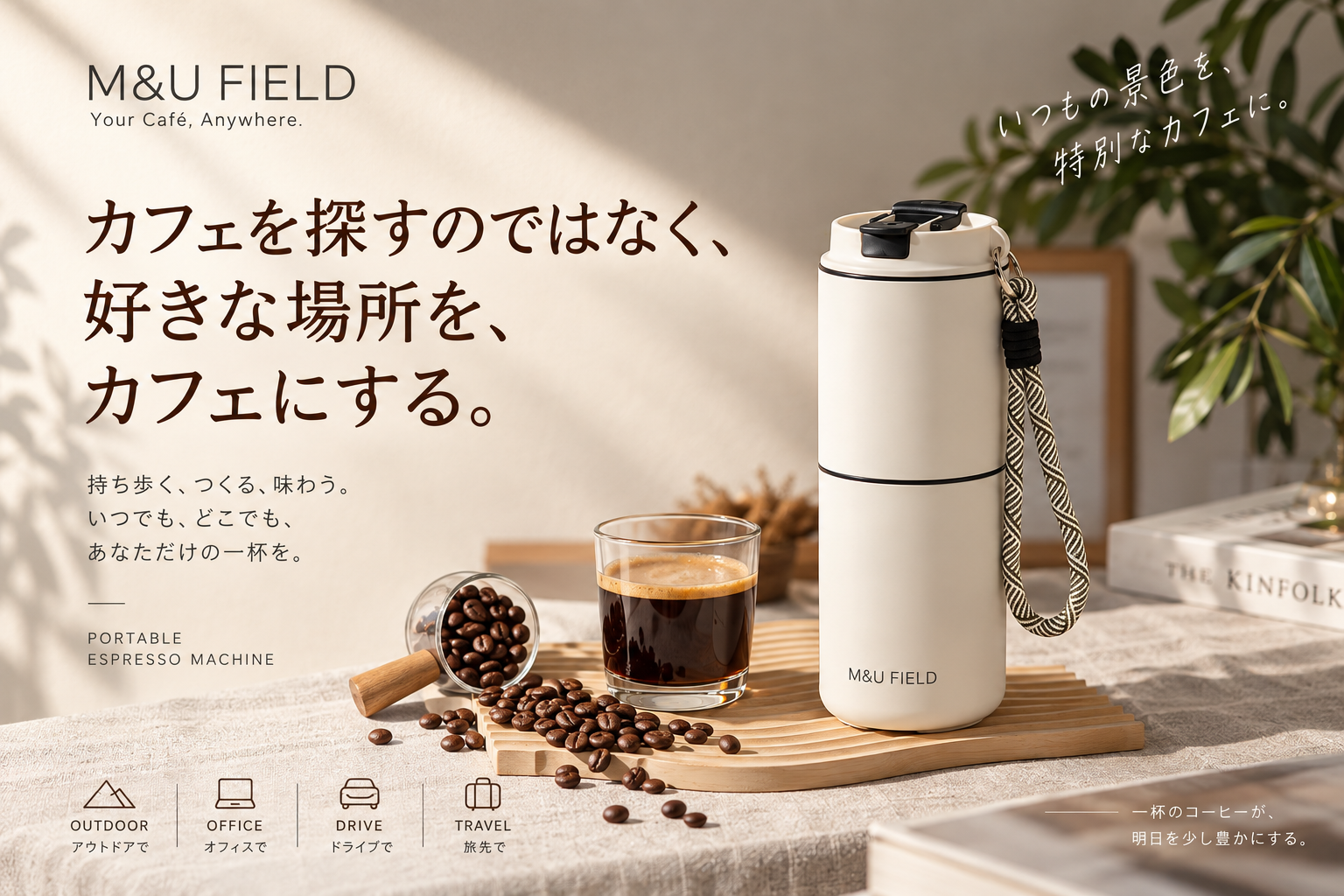 カフェを探すのではなく、好きな場所を、カフェにする。
