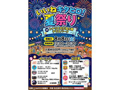 いいねキタヒロ！夏祭りINトナリエ北広島5階テラスパークで開催！