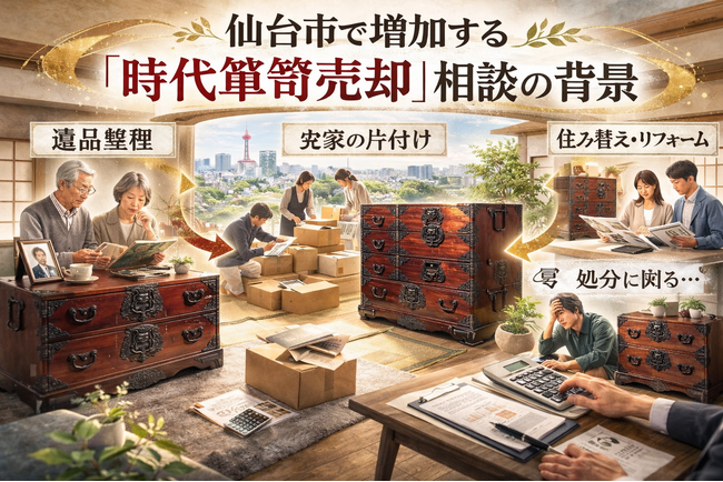 出張買取はなまる仙台店、仙台市で増加する「時代箪笥（仙台箪笥・岩谷堂箪笥）」の買取強化を開始