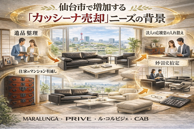出張買取はなまる仙台店、仙台市でCassina（カッシーナ）ブランド家具の買取強化」を開始