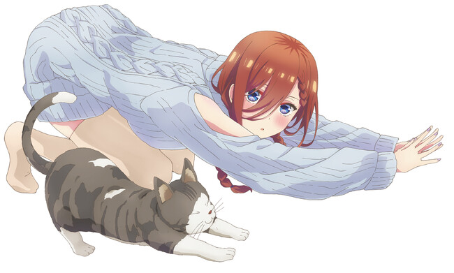 プレスリリース「2/17発売！『五等分の花嫁 ANIME VISUAL BOOK 三玖』予約開始！収録画像一部先行公開！ ネコと伸び伸びまったり三玖ほか」のイメージ画像