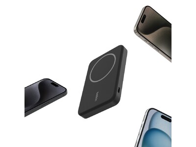 【Belkin】Apple Storeで販売のQi2モバイルバッテリーがついに登場、一円玉の直径より薄いデザイン「Qi2 モバイルバッテリー」5,000mAh,10,000mAh 販売中