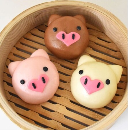 バレンタインに中華まん？横浜中華街｜江戸清「3匹のこぶたまん」オンラインショップ限定販売。