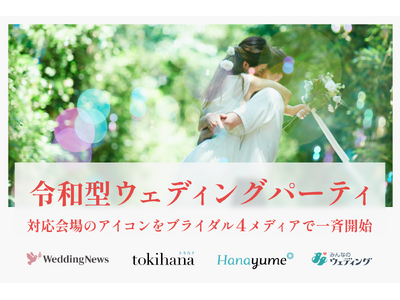 「令和型ウェディングパーティ」対応会場のアイコン表示をブライダル4メディアで一斉開始