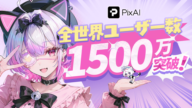 AI創作プラットフォーム「PixAI」、グローバル登録ユーザー数が1,500万人を突破