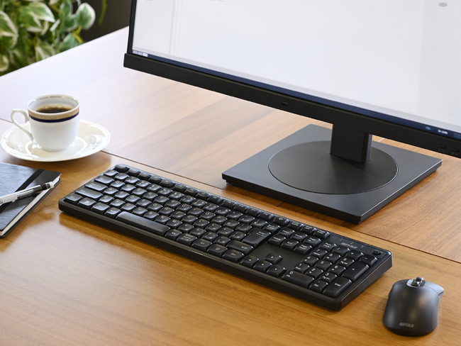 音が気になる場所でも使いやすい無線2.4GHz 静音キーボード「BSKBW340BK」を6月中旬より発売