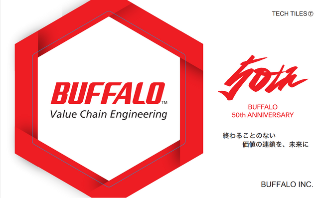 バッファローが、ITインフラ企業横断ステッカー企画「Tech Tiles」に参画
