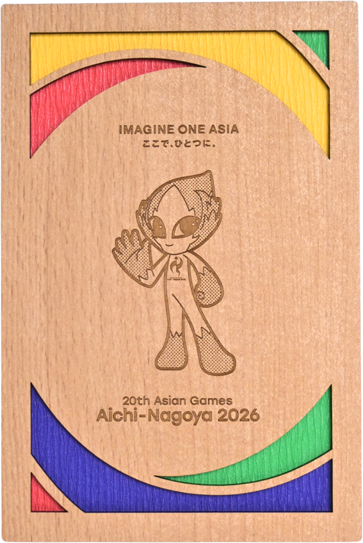 アジア競技大会公式ライセンスグッズに、名工銘鈑の「ホノホン 木製スタンプ帳・サイン帳」が採用