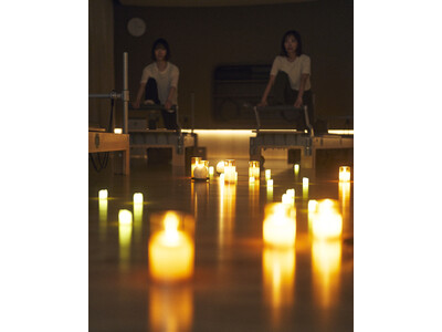 幻想的なキャンドル空間で心と身体を整える。福岡最大級のピラティススタジオ「KOS PILATES」が『ナイトキャンドルピラティス』を初開催