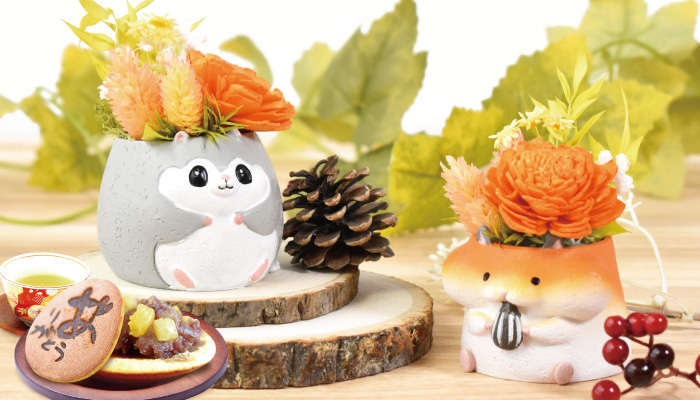 年間33,000セット販売の人気ミニ花ギフト、母の日向けに動物モチー…