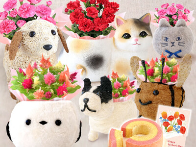 母の日に“ペットを想って選ぶ花ギフト”、動物モチーフの3号鉢シリーズに新作6種追加【おいもや】