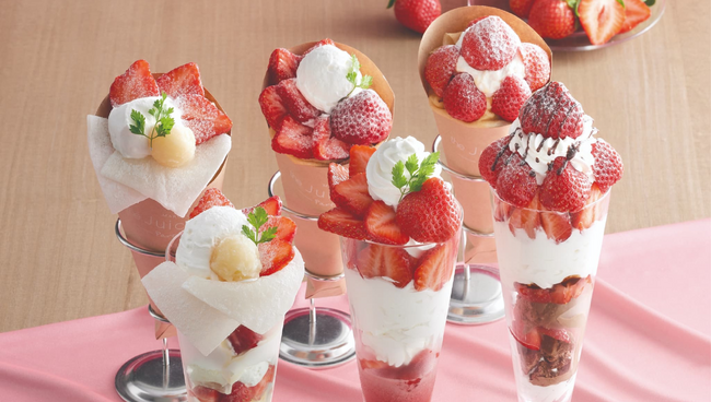 心斎橋で好評のストロベリーフェア、第2弾は“あまおう”限定で全店開催　2月15日より