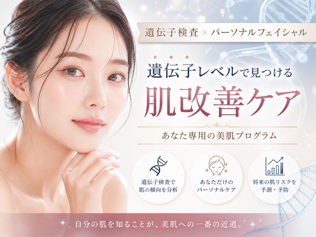 【札幌】フェイシャルサロン×遺伝子検査~遺伝子から読み解く新時代パーソナル美肌ケア~