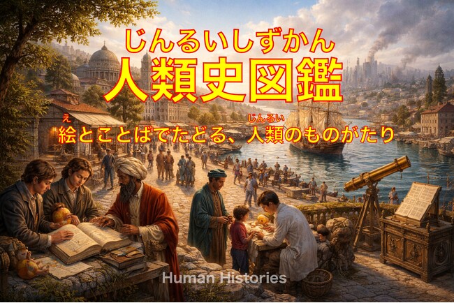 プレスリリース「NPO法人Human Histories、子どもから大人まで読める歴史書『人類史図鑑』を出版」のイメージ画像