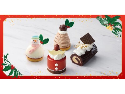 【アンテノール】雪だるまやサンタモチーフの可愛いミニクリスマスケーキ。ホリデーシーズン限定のプティガトー...