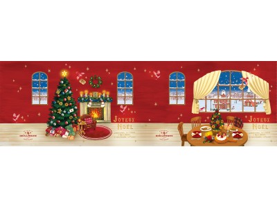 「ノワ・ドゥ・ブール」が贈るクリスマス。2017年クリスマス限定『ストーリーデザイン』は、お菓子たちがテーブルを彩る暖かなシーンでお届けします。