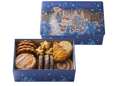 焼きたてフィナンシェが代表商品の「ノワ・ドゥ・ブール」からクリスマスギフトに絵本のような可愛いイラストのオリジナル缶入りクッキー『サブレ・アソルティ（ノエル）』を限定販売。