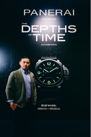 パネライの歴史展に、ルミノール愛用者の五郎丸歩さんが来場！