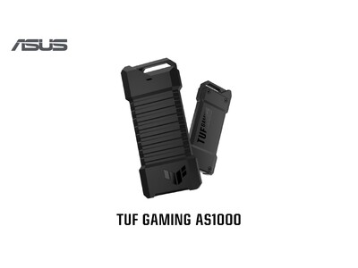 ASUSのゲーミングシリーズのTUF GAMINGより超高速データ転送を実現し革新的な冷却機能を備えた携帯可能なM.2 NVMe(R) SSD付エンクロージャー「TUF Gaming AS1000」を発表