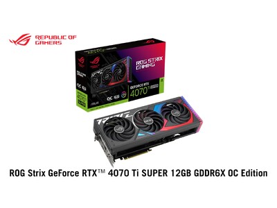 ASUSのゲーミングブランドRepublic of GamersよりNVIDIA(R) GeForce RTX(TM) 4070Ti Superを搭載したビデオカードを発表