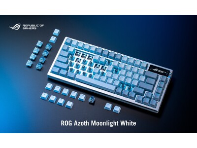 ASUSのゲーミングブランドのRepublic of Gamersより、 ROG NX Snow軸を採用したカスタムキーボード「ROG Azoth」の白色バージョンMoonlight Whiteを発表