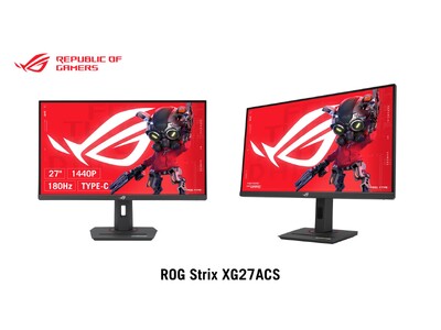 ASUSのゲーミングブランドRepublic of Gamersより27インチ、180Hzを備えたHDRゲーミングモニター「ROG Strix XG27ACS」を発表