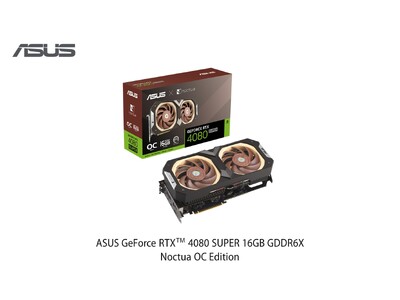 ASUSからNoctua NF-A12x25 PWMファン搭載ビデオカード、ASUS GeForce RTX(TM) 4080 SUPER 16GB GDDR6X Noctua OC Edition発売