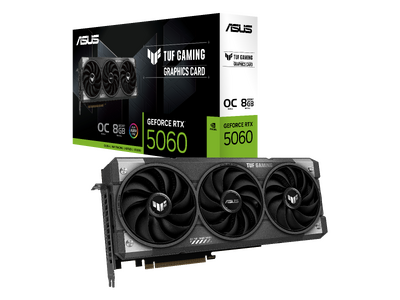 ASUSより、NVIDIA(R) GeForce RTX(TM) 5060 8GBを搭載したビデオカードTUF Gamingシリーズ、PRIMEシリーズ、DUALシリーズの3モデルを発表