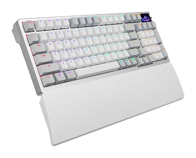 ホワイトカラーでOLEDディスプレイ搭載の8Kポーリングレート対応の「ROG Azoth 96 HE Lite Gaming Keyboard」を含むゲーミングキーボード２モデルを発表