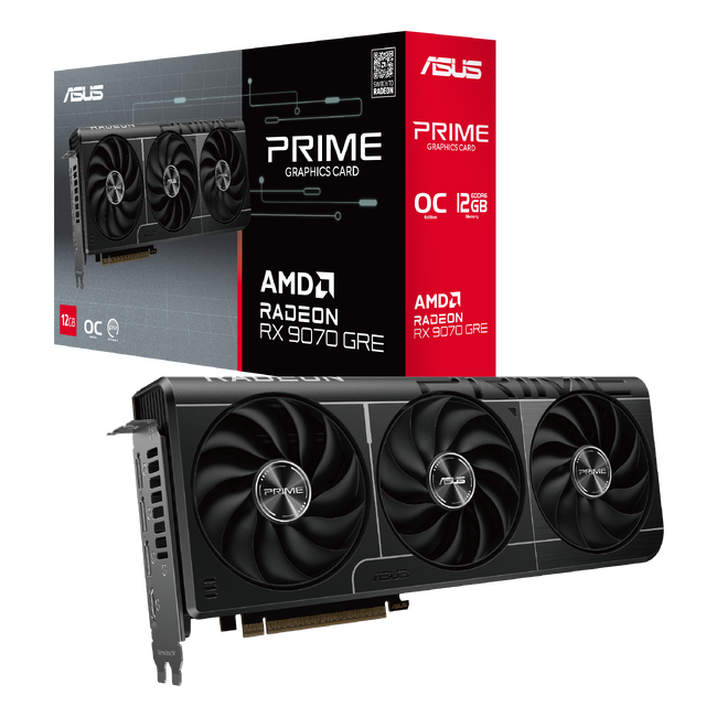 ASUS、PRIMEシリーズより、AMD Radeon RX 9070 GRE搭載したビデオカード「PRIME-RX9070GRE-O12G-EVO」を発表