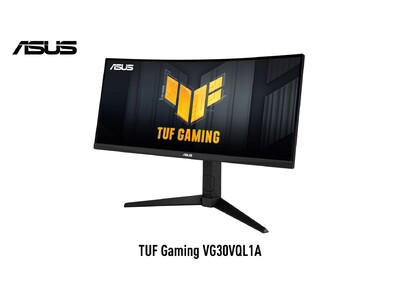 ASUSのゲーミングシリーズのTUF Gamingより29.5型、21:9 ウルトラワイド、200Hz、1ms MPRT対応の湾曲ゲーミングモニター「TUF Gaming VG30VQL1A」を発表