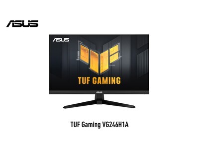 ASUSのゲーミングシリーズのTUF GAMINGより23.8型フルHD、応答速度0.5ｍs、リフレッシュレート100Hz対応のゲーミングモニター「TUF Gaming VG246H1A」を発表