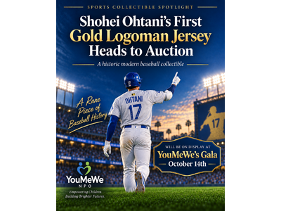 プレスリリース】大谷翔平選手の歴史的な「東京シリーズ」着用ユニフォーム、YouMeWeガラ 2026 にて展示・チャリティーオークションへ