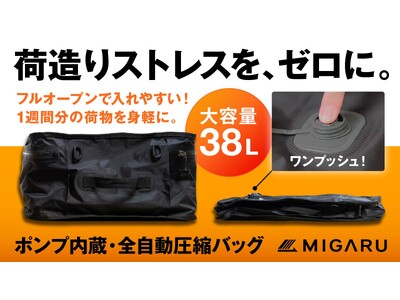 11.5兆円ギフト市場「実用品シフト」──旅のたび思い出す全自動圧縮バッグ『MIGARU』、母の日・父の日は“先取り予告”、お盆の帰省・秋の旅に現物が間に合う新提案
