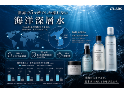 海洋深層水スキンケアの「O'LABS（オーラボス）」がCAMPFIREに初登場