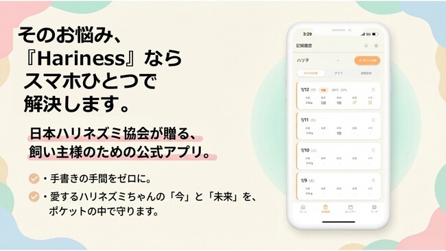 \ハリネズミ健康アプリ『Hariness』リリース! /