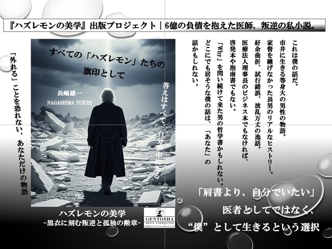 プレスリリース「【還暦の決闘】和歌山の内視鏡医が20年・120万字の執筆を経て、自叙伝『ハズレモンの美学』を出版。SNSを使わず、クラウドファンディングで全国の「共犯者」を募る。」のイメージ画像