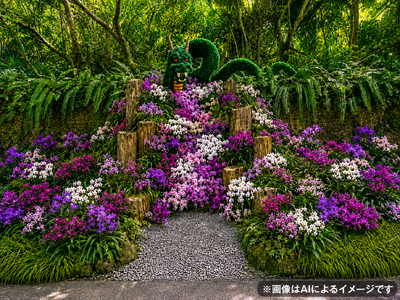 沖縄・ビオスの丘を約1万輪のデンファレが彩る「らんの花祭り 秋」9月12日開幕