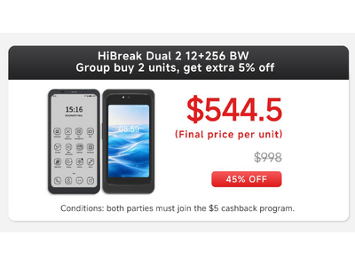 80fps対応の大型デュアルスクリーンE Inkスマートフォンが7月10日にKickstarterで登場した―Bigme HiBreak Dual 2、544.50米ドルから